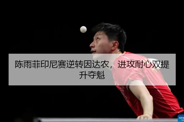 陈雨菲印尼赛逆转因达农，进攻耐心双提升夺魁